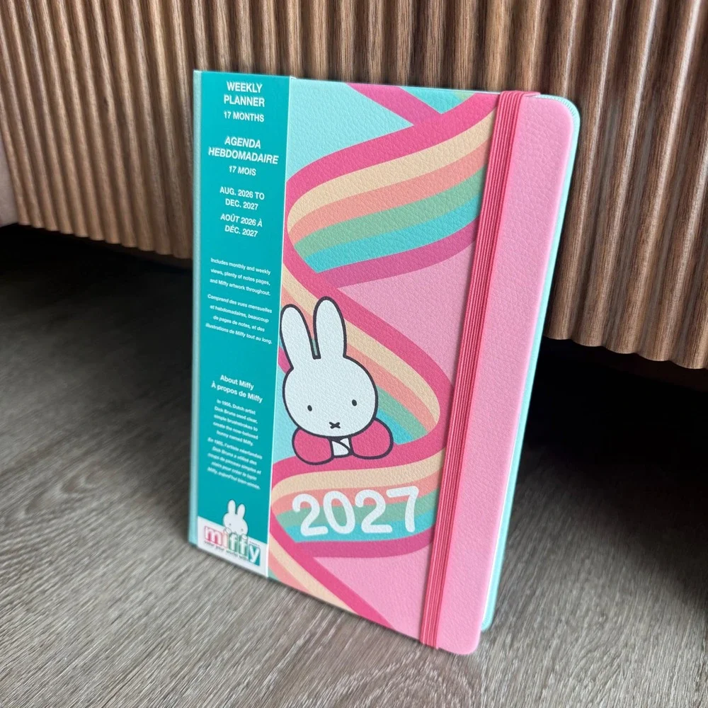 Orange Circle Studio Miffy 2027 Weekly Planner 17 Month Aug 2026-Dec 2027 Pink